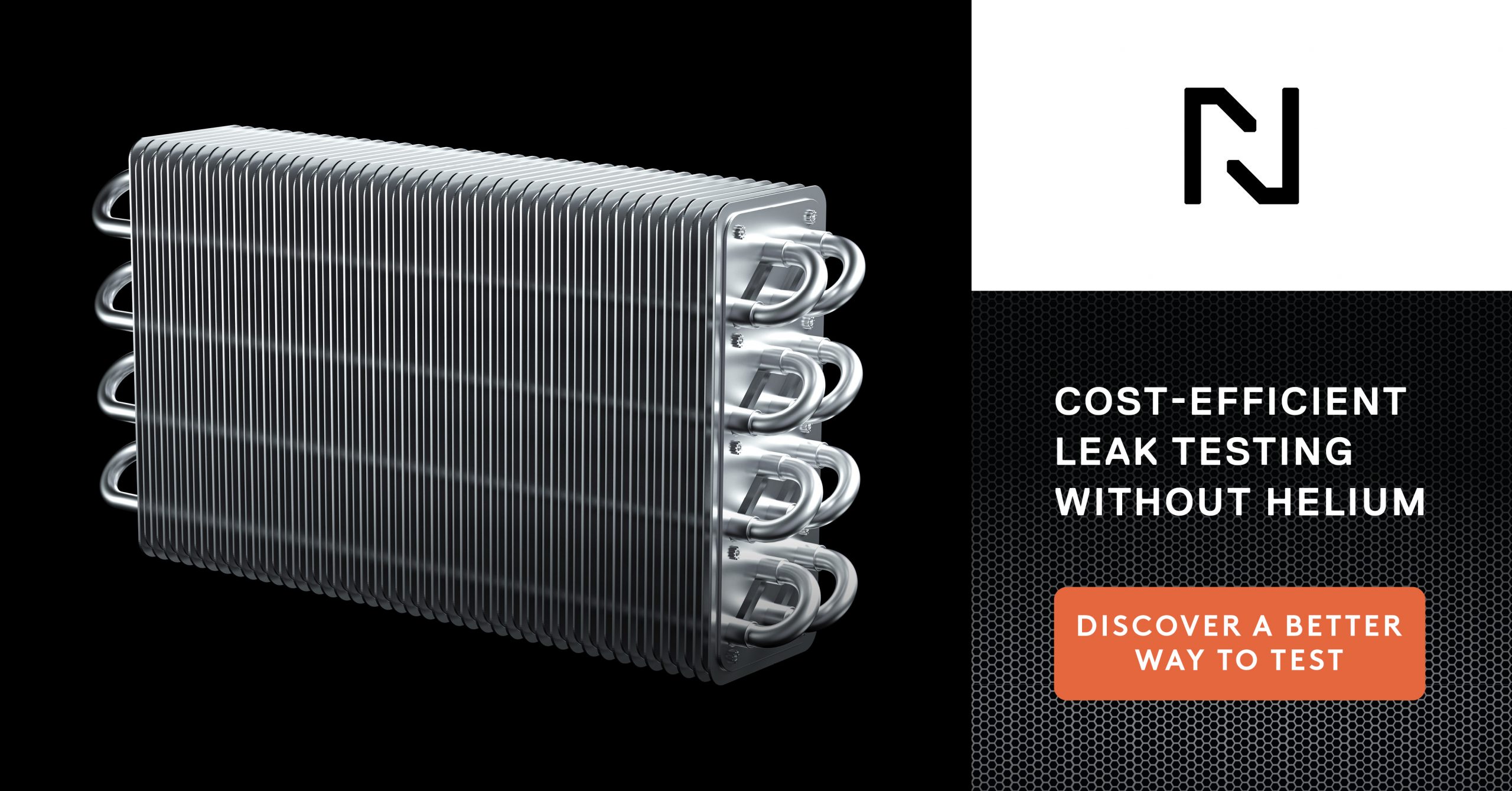 N2H2 gas mixing system replaces helium leak testing of aluminum evaporators